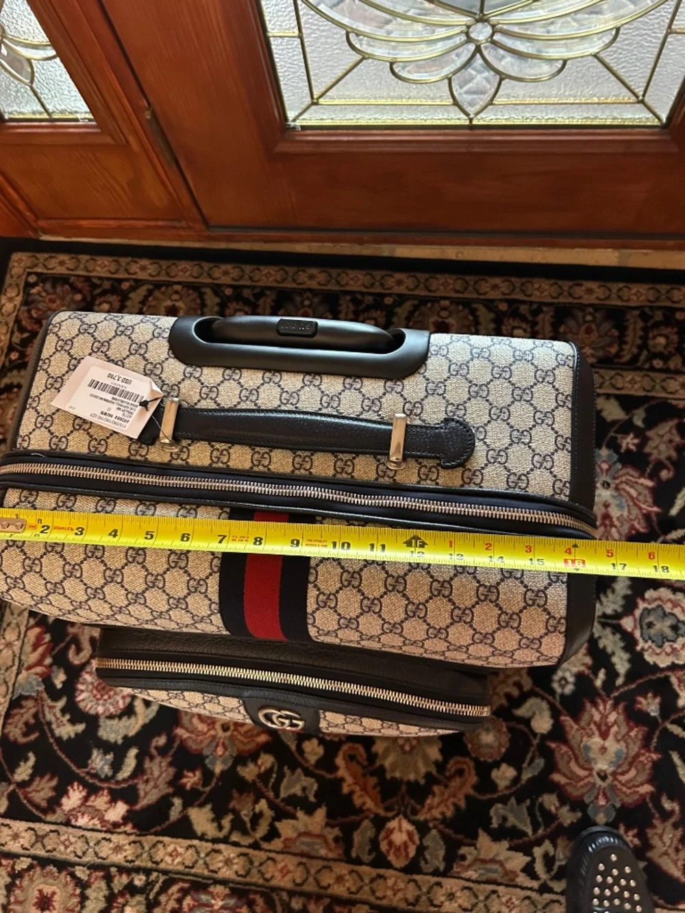 Gucci Savoy GG Supreme Suitcase. Made in Italy.